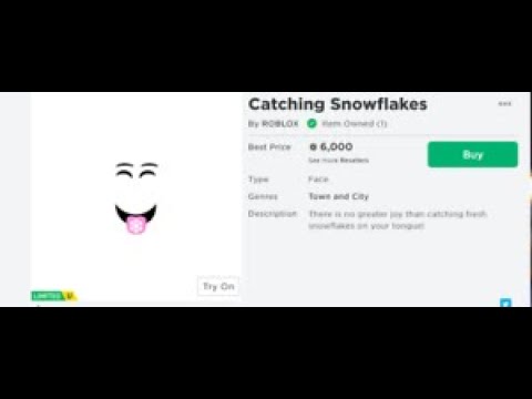 Roblox - Rosto Catching Snowflakes - Roblox - Outros jogos Roblox