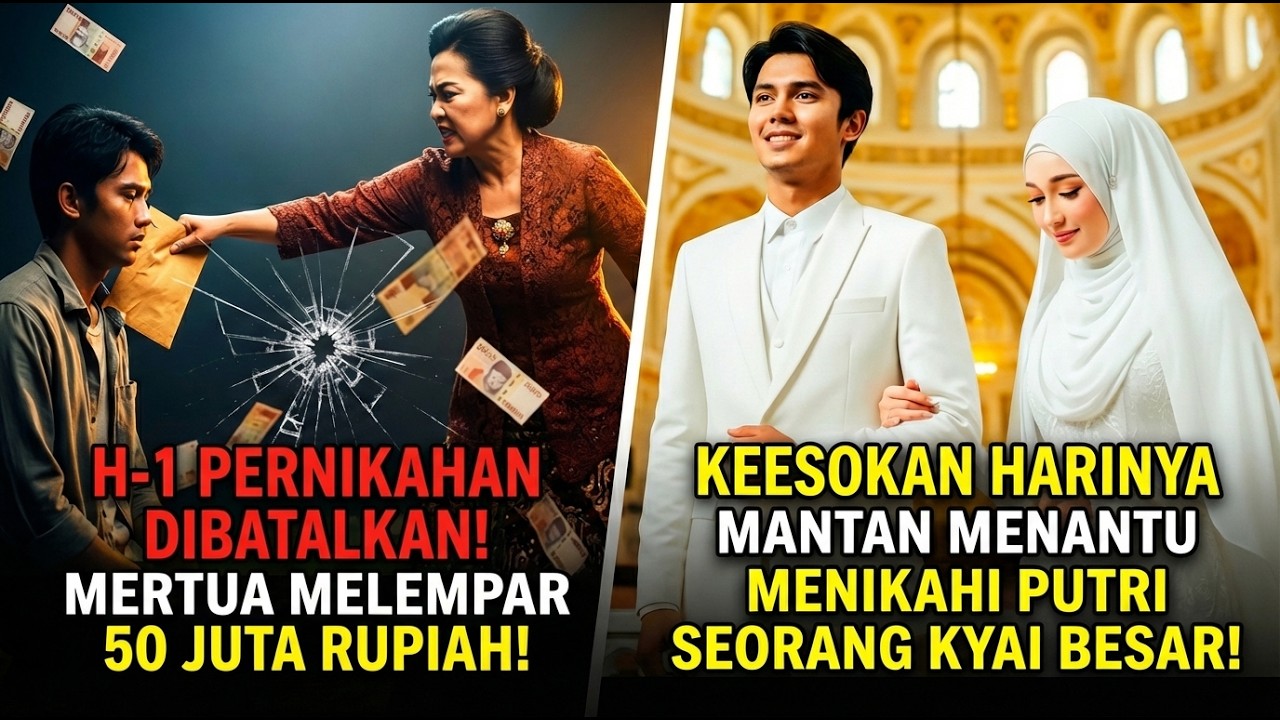 H-1 NIKAH BATAL! Ibu Mertua Lempar Uang 50 Juta, Esoknya Justru Dinikahi Putri Kyai Besar !