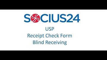 Receipt Check Form - Blind Receiving in User Services Portal - USP - Warehouse Management System