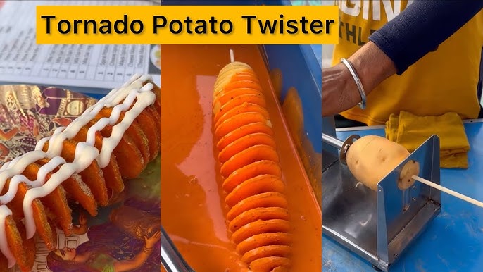 CGOLDENWALL Electric Tornado Potato Slicer Spiral Potato Cutter Twisted Potato