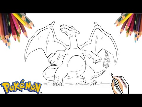 Desenhos de Pokemon Charizard - Como desenhar Pokemon Charizard