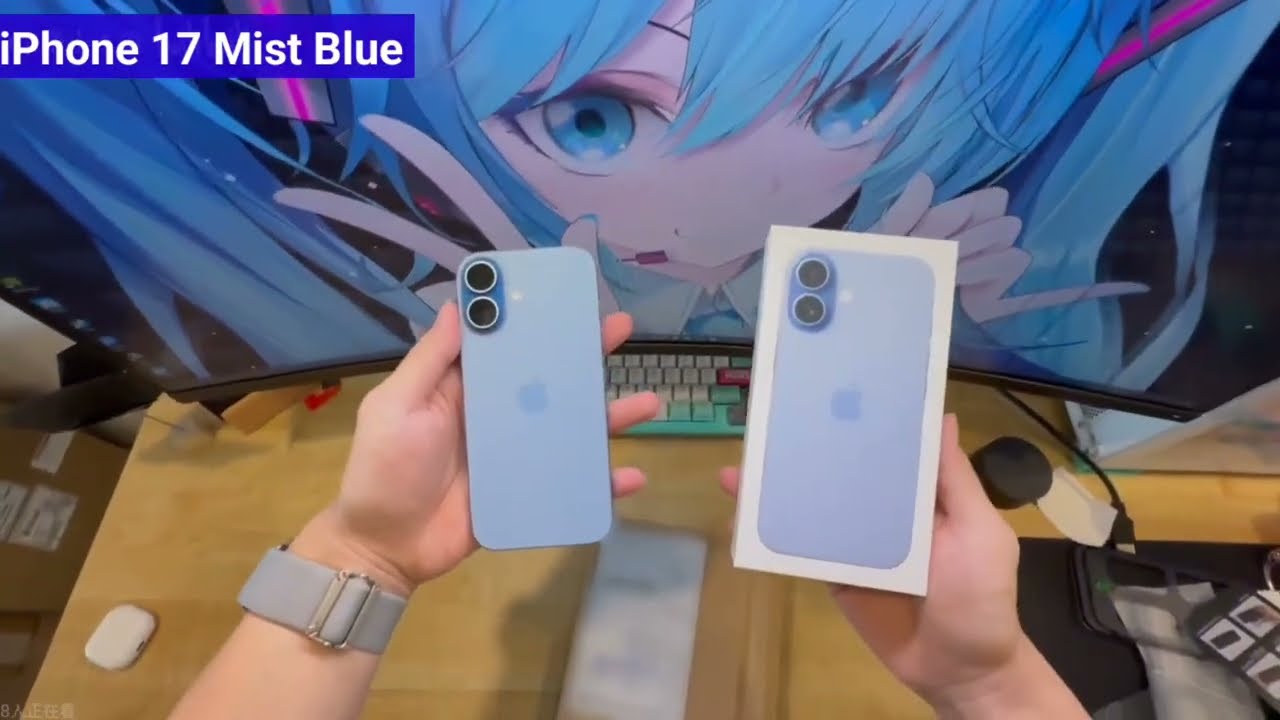 iPhone 17 Mist Blue Unboxing (ASMR)