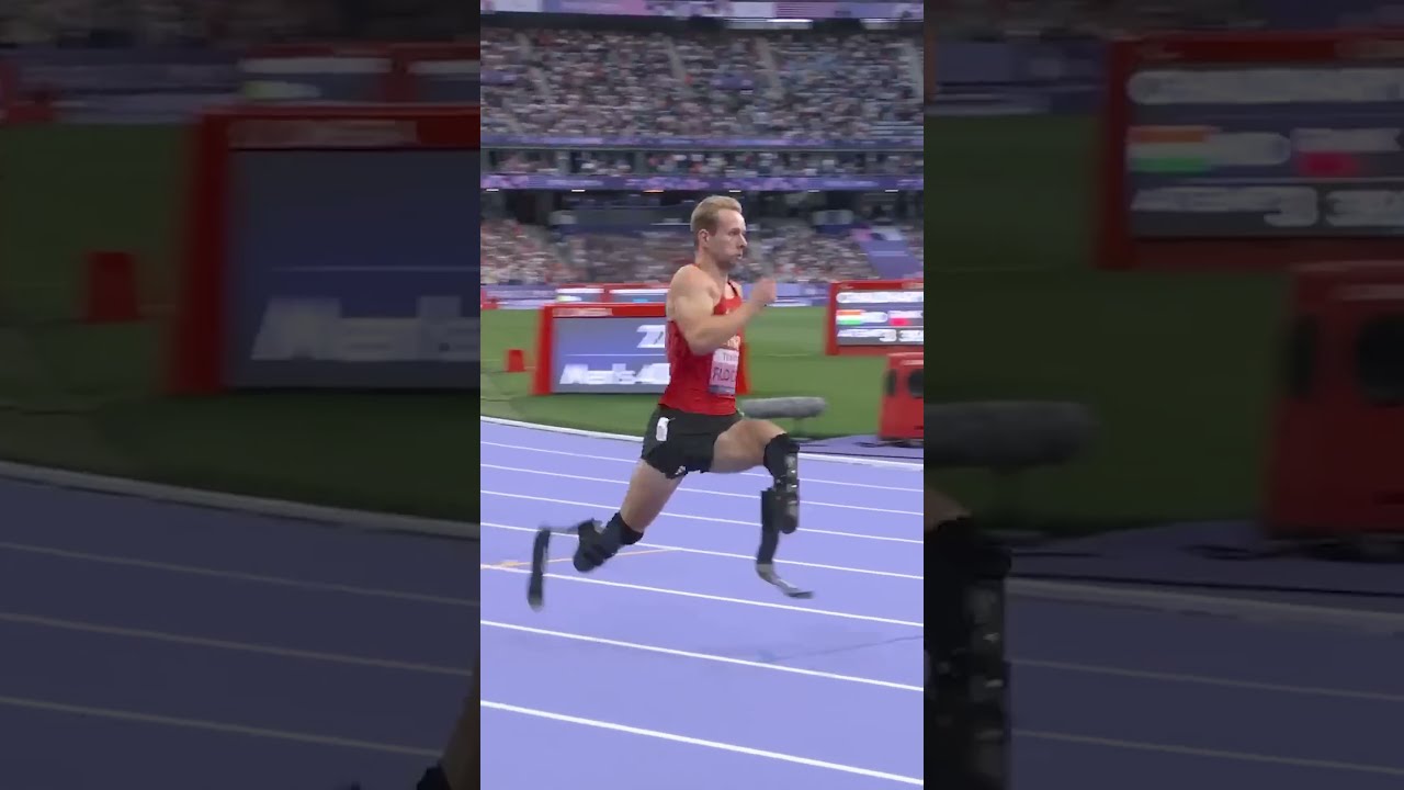 Hunter Woodhall Wins Gold For The USA In Men S 400m T62 Final 