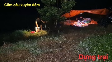 Dựng trại cắm câu xuyên đêm || Chuyến đi xa trúng mánh toàn cá to