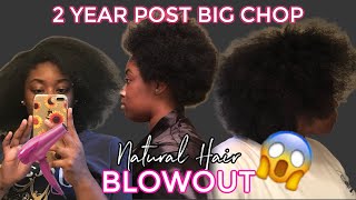 BLOW OUT 2 Years Post-Big Chop on 4a/4b Natural Hair