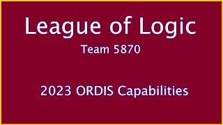 Team 5870 Robot Capabilities 2023