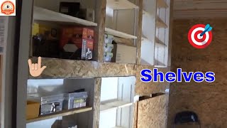 Pantry Shelves Finished. Rock On. lol