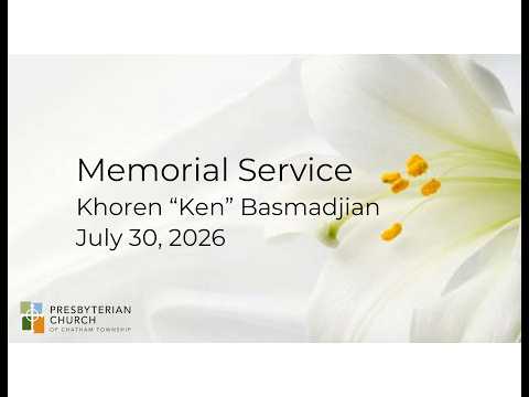 Khoren "Ken" Basmadjian Memorial Service