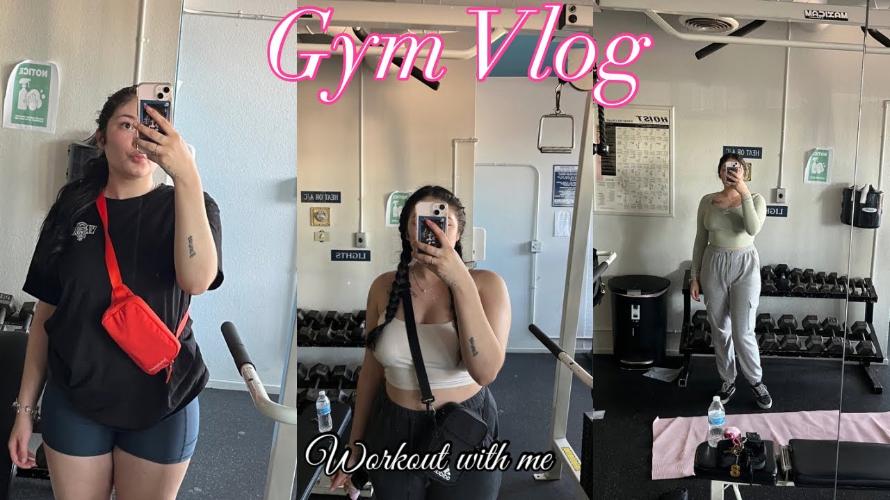 GYM VLOG | come to the gym with me for 3 days + make a protein shake ...
