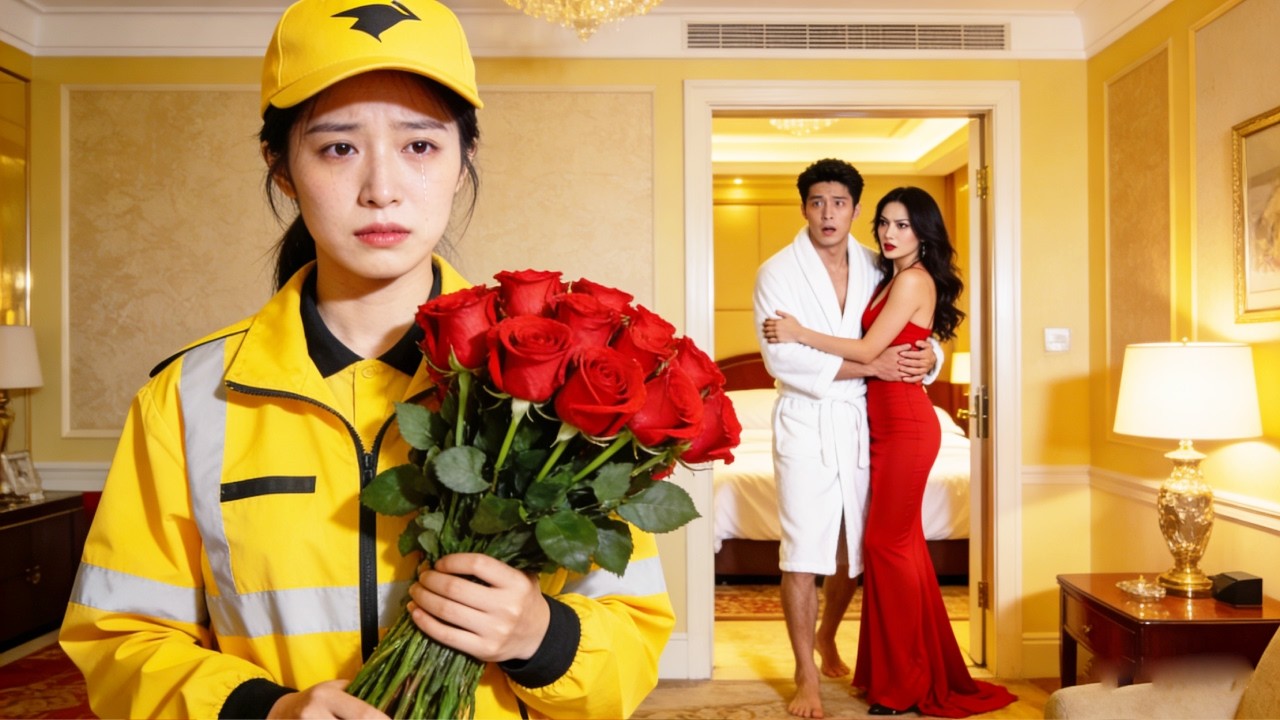 女快递员意外撞见男友和情妇酒店开房，她转身怒嫁其养父：年轻帅气权势滔天的千亿总裁，渣男瞬间一无所有跪地痛哭，肠子都悔青！#中国电视剧 #电影 #短剧 #爽文