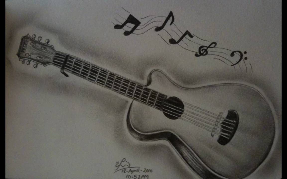 Guitar Pencil drawing YouTube