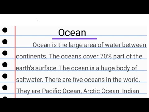 essay topic ocean