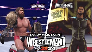 Every Main Event of Wrestlemania (30-39) on WWE2K24