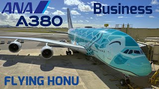 BUSINESS  ANA Airbus A380 !  Upper Deck   Honolulu  Tokyo    [FULL FLIGHT REPORT]