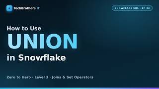 UNION vs UNION ALL in Snowflake | Keep or Remove Duplicate Rows | Snowflake SQL #34