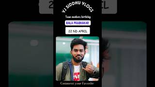 Vj Siddhu Vlogs Birthday Date