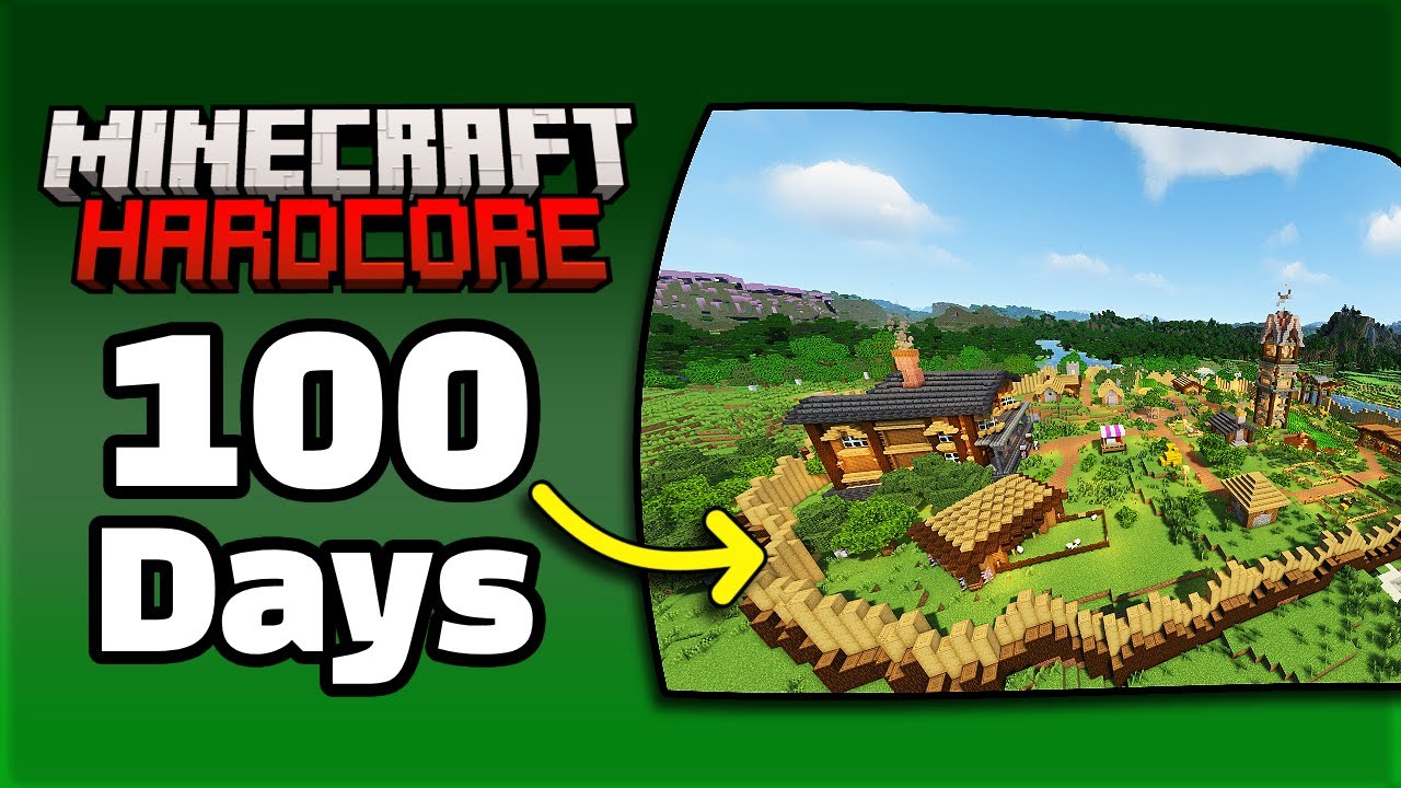 I spent 100 DAYS in a VILLAGE in Hardcore Minecraft [FULL MOVIE] - YouTube