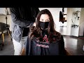 Layered Face Frame with a Blunt Bottom and Volume | Full Hair Tutorial