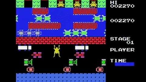 MSX game FROGGER [KONAMI] フロッガー