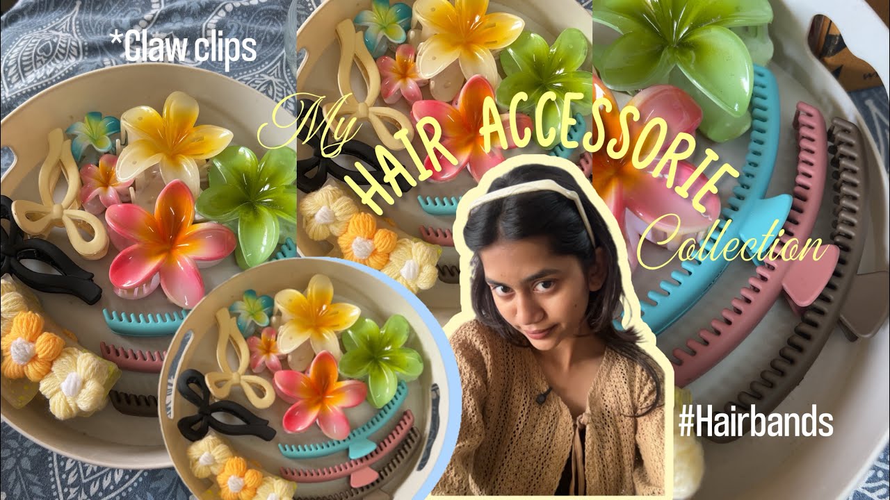 My hair accessories colle￼c 🌸|| unique claw clips from Meesho and savana small haul 🫶🏻