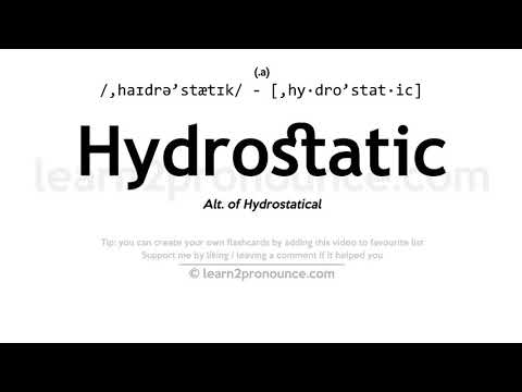 Произношение гидростатический | Определение Hydrostatic