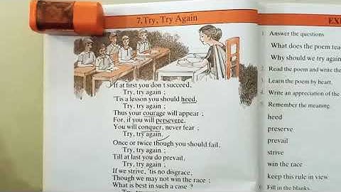 Try, Try Again (Part 1)- Learn the Poem: English Class for S-lll kids