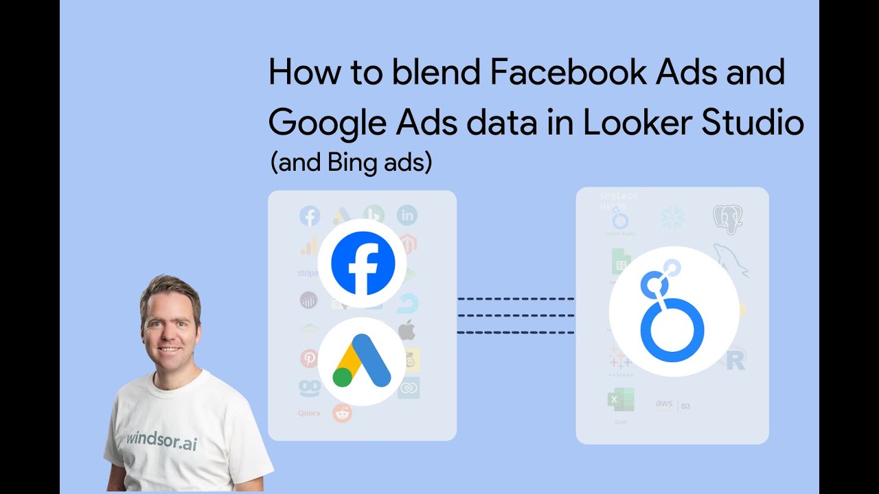 How to blend Facebook Ads and Google Ads (+Bing Ads) in Looker Studio