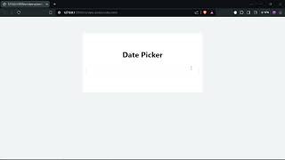 #5 DatePicker in alpinejs and tailwindcss