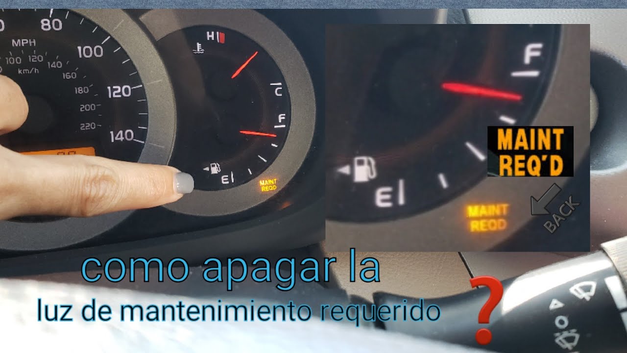Como apagar la luz de maintenance light required - YouTube