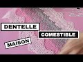  dentelle comestible maison  recette facile   homemade edible sugar lace recipe for cake