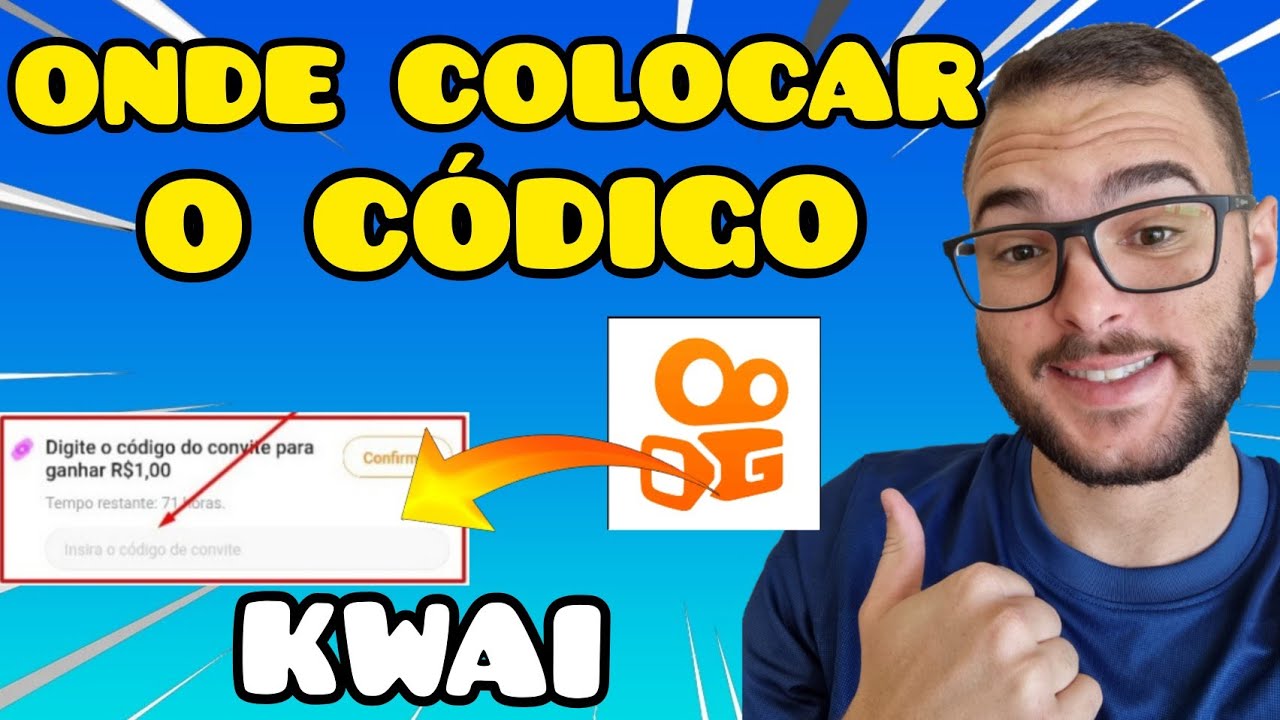 KWAI COMO COLOCAR O C DIGO DE CONVITE COMO COLOCAR O C DIGO NO KWAI 