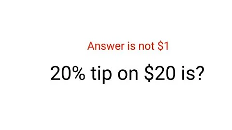 20% tip on $20 is? The answer is not $1. Ukraine Math Test #math #percentages #ukraine