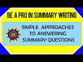 How To Answer Summary Questions in WASSCE | Summary Writing |  #summary #waec