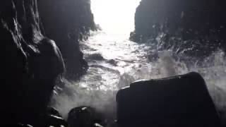 sea cave under Dunluce Castle, Northern Ireland