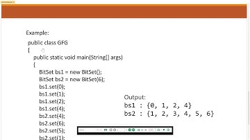 Java Utility Class - BitSet
