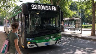 Viaggio a bordo dei Solaris Trollino sulla linea 92