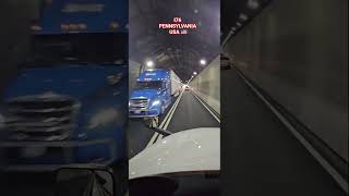 Cruzando túnel en TurnPike I76 PENNSYLVANIA USA 🇺🇲 #truck #truckdriver #trucking #usa