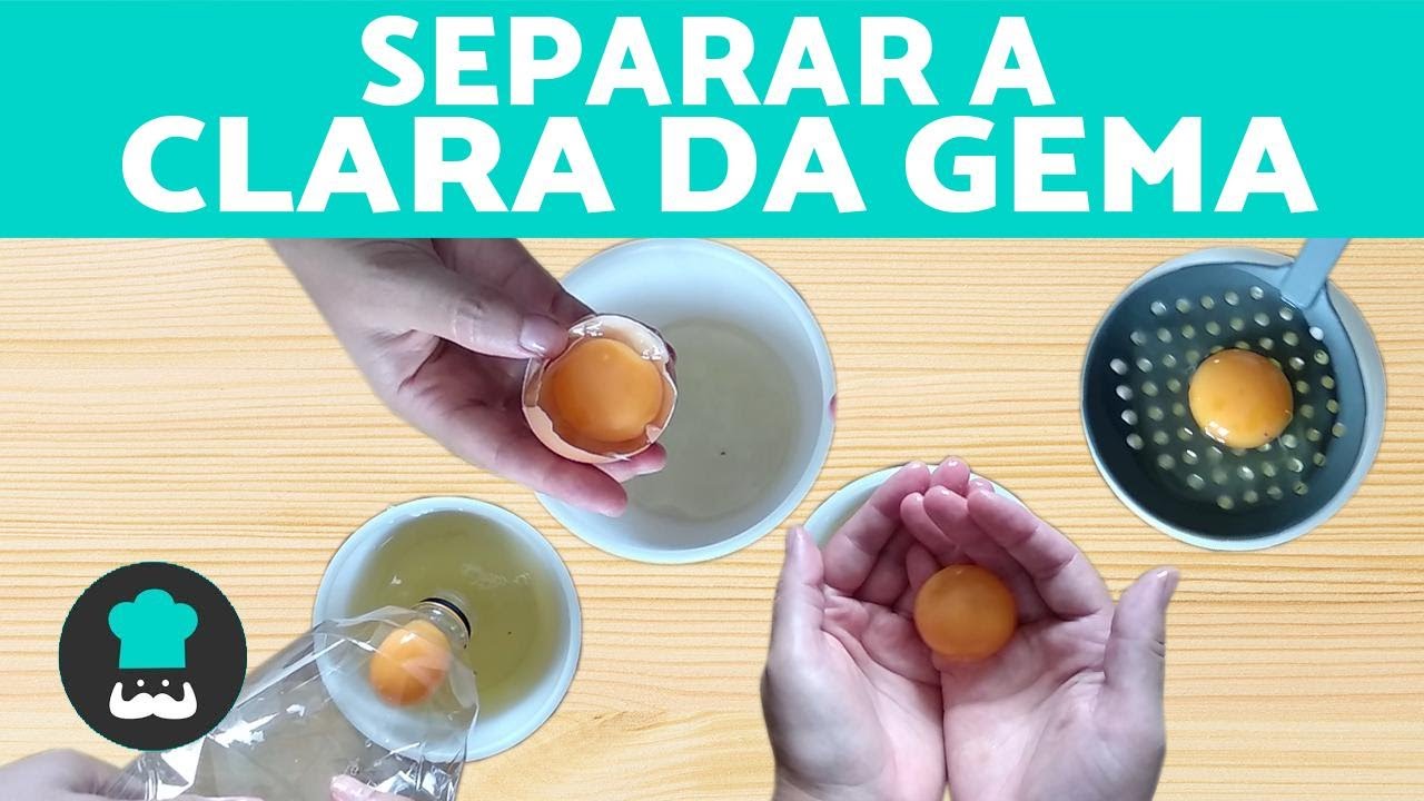 Como separar a gema da clara 🥚 4 truques práticos - YouTube