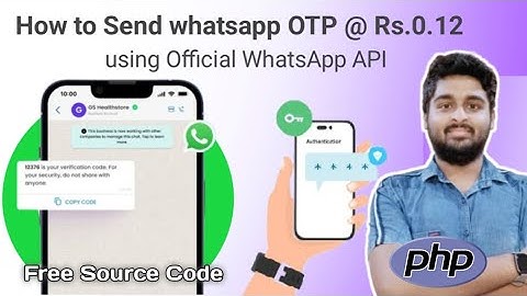 How to send otp via whatsapp @ Rs.0.12 without meta account.