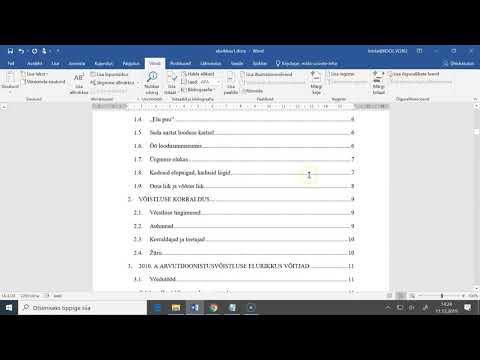 MS Word: sisukorra loomine