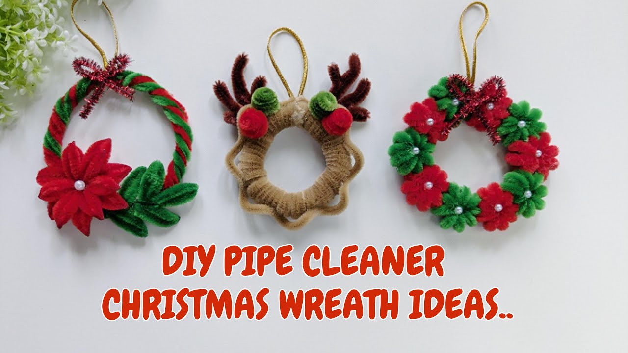 How to make pipe cleaner Christmas wreath | Christmas ornaments | Christmas decor ideas | DIY crafts