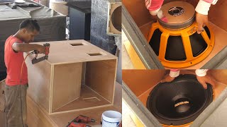 DIY handmade super subwoofer 18'' - Super nice speaker cabinet design