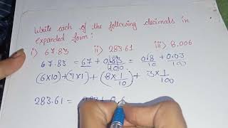 How to Write Expanded Form of Numbers & Decimal number? Expanded Form with Decimals | 5th Grade Math