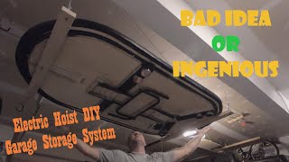 Garage Ceiling Storage --- DIY electric retractable pulley system by Tommy Boy DIY 32,876 views 3 years ago 12 minutes, 46 seconds