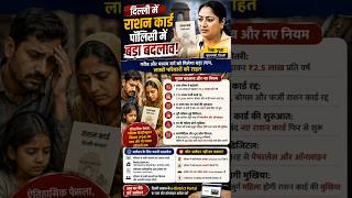 #RationCard के नियम में बड़ा बदलाव इन लोगों को नहीं मिलेगा राशन का लाभ! #NationAsks #Delhi #Shorts