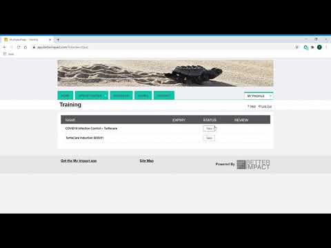 TurtleCare BETI tutorial - Accessing online inductions