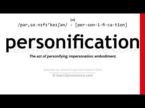 Pronunciation of Personification | Definition of Personification