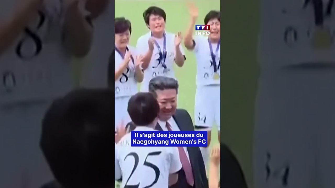 Scène insolite en Corée du Nord : des footballeuses émues aux larmes devant Kim Jong Un｜TF1 INFO