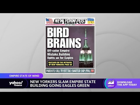 New yorkers slam empire state building for shining eagles green following nfl playoff win