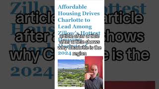 Top city to move to! Zillow’s ranking again, for Charlotte, NC affordability…